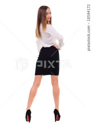 full-length portrait of a young business woman full-length portrait of a young business woman 18594172