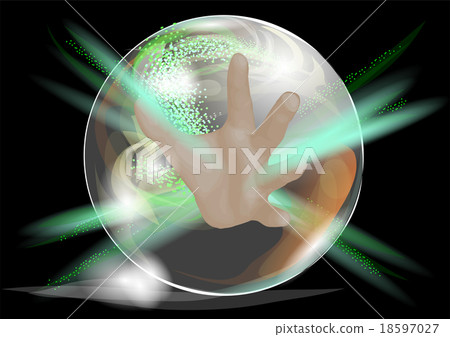 crystal ball with hand 18597027