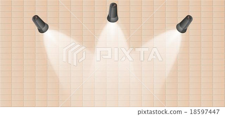 three lights and wall 18597447