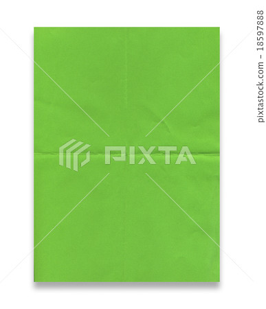 Leaf of green crushed paper Leaf of green crushed paper 18597888