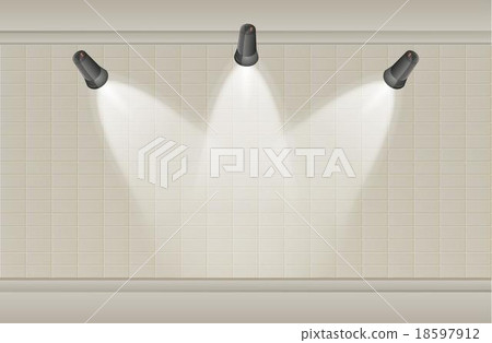 three lights and wall 18597912