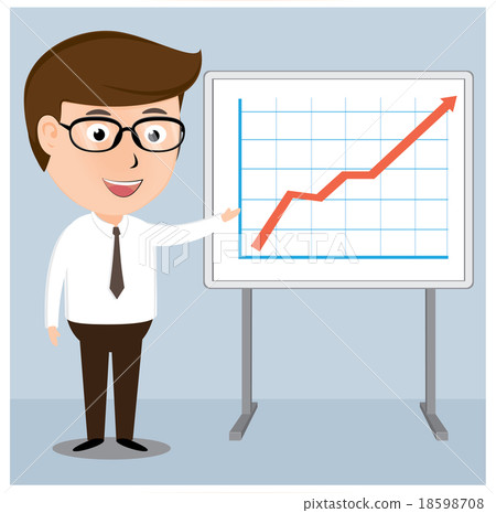 Businessman presentation Growth Chart board concep Businessman presentation Growth Chart board concep 18598708