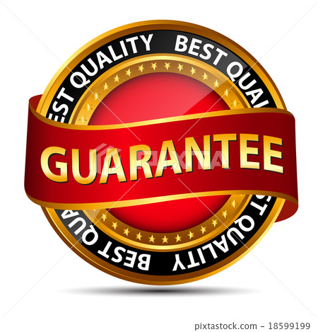 Best Quality Label with Red Ribbon. Vector 18599199