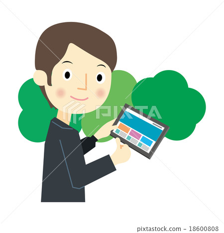 操作片劑終端的商人 18600808