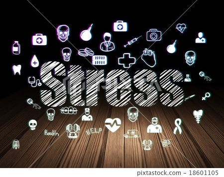 Health concept: Stress in grunge dark room Health concept: Stress in grunge dark room 18601105