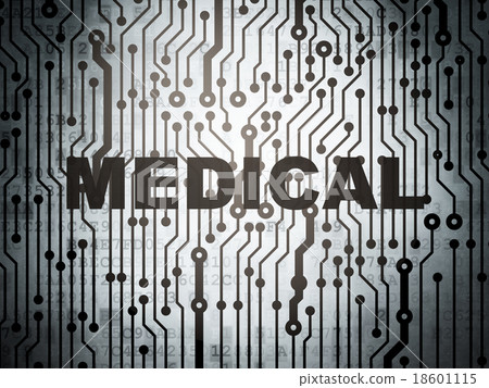 Medicine concept: circuit board with Medical Medicine concept: circuit board with Medical 18601115