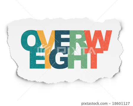 Medicine concept: Overweight on Torn Paper Medicine concept: Overweight on Torn Paper 18601127