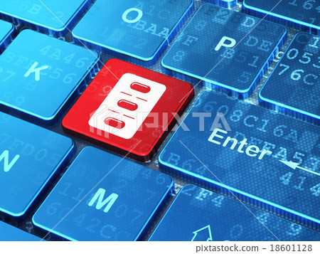 Health concept: Pills Blister on computer keyboard Health concept: Pills Blister on computer keyboard 18601128