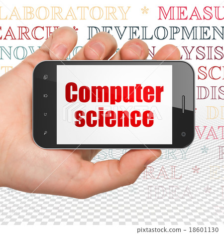 Science concept: Hand Holding Smartphone with Science concept: Hand Holding Smartphone with 18601130