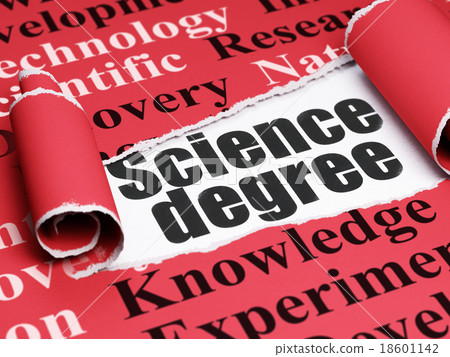 Science concept: black text Science Degree under Science concept: black text Science Degree under 18601142