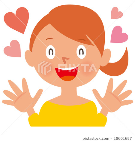 Pop woman _ spread out her hands 18601697