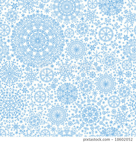 Snowflakes shapes seamless pattern 18602052