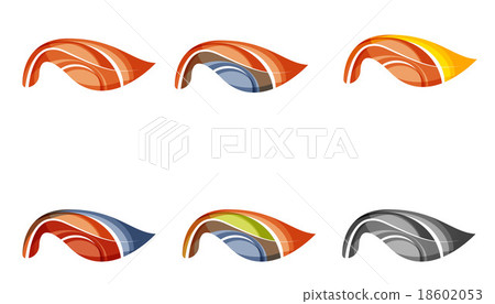 Set of abstract eco plant icons, business logotype Set of abstract eco plant icons, business logotype 18602053