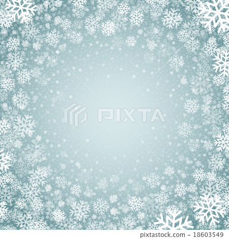 Blue background with snowflakes. Vector 18603549