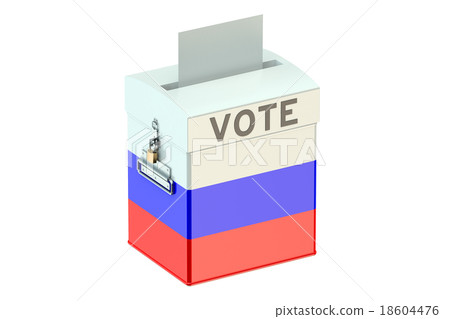 ballot box with flag of Russia, voting concept ballot box with flag of Russia, voting concept 18604476