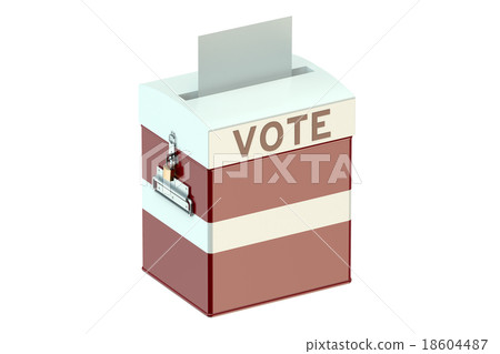 voting concept with flag of Latvia on ballot box voting concept with flag of Latvia on ballot box 18604487