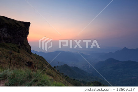 Summer landscape in the mountains during sunrise 18609137
