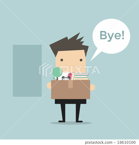 Businessman Leaving Job vector Businessman Leaving Job vector 18610100