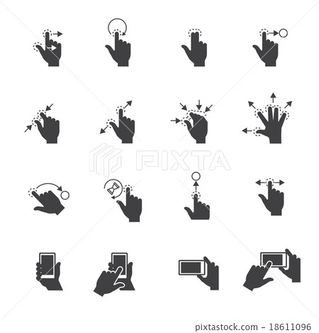 Gesture icons for touch devices Gesture icons for touch devices 18611096