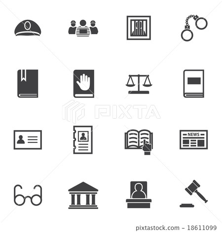 Law icon set 18611099