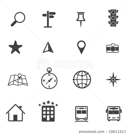 Map, Navigation and Location Icons set 18611821