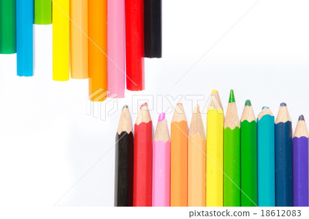 Color pencils isolated on white background. 18612083