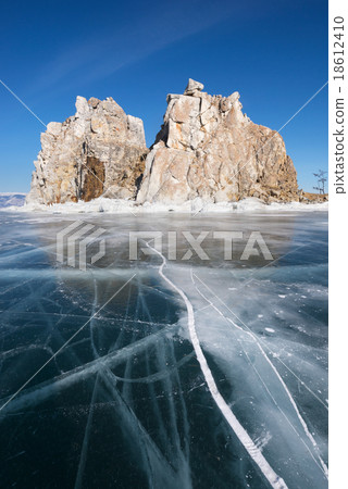 Baikal lake in wintertime, Siberia, Russia 18612410