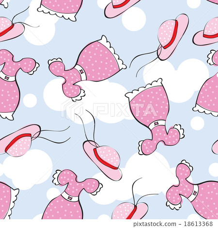 Seamless pattern with women s clothing  18613368