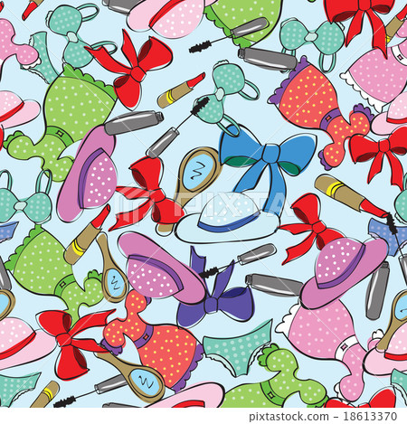 Seamless pattern with women s clothing  18613370