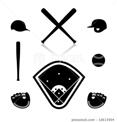 Equipment for baseball, vector illustration. 18613904