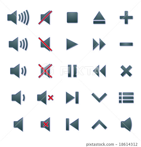 Media icons, vector illustration. Media icons, vector illustration. 18614312