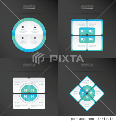 set of presentation template  blue color 18614918