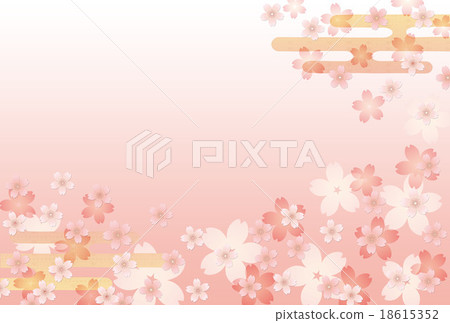 Background material (pink) - cherry blossoms, azuma 1 18615352
