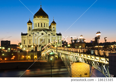 Cathedral of Christ the Saviour at twilight Cathedral of Christ the Saviour at twilight 18615385