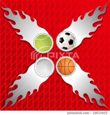 Sports Ball in Silver flames crept on graphics Sports Ball in Silver flames crept on graphics 18615933