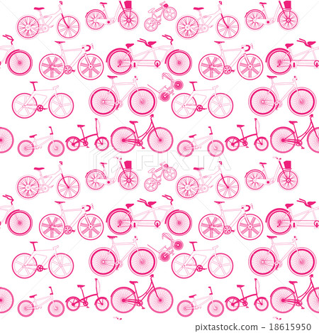 pink bicycle icons seamless pink bicycle icons seamless 18615950