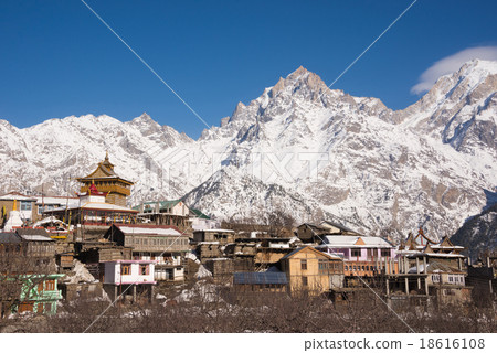 Kalpa village, Kinnaur Kailash range, India 18616108