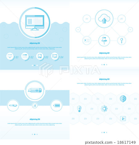 Set 4 item Design Concept office blue color Set 4 item Design Concept office blue color 18617149