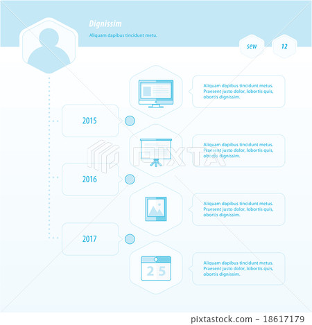 Timeline Infographic Design bule color Timeline Infographic Design bule color 18617179
