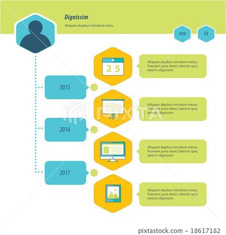 Timeline Design bule, green and yellow color Timeline Design bule, green and yellow color 18617182