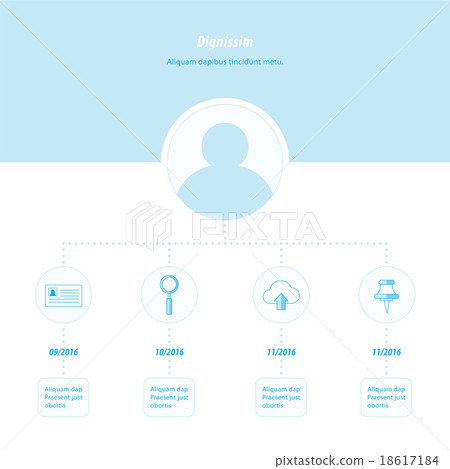 Design Timeline Infographic blue color Design Timeline Infographic blue color 18617184