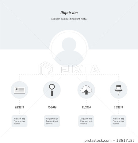 Design Timeline Infographic black and white Design Timeline Infographic black and white 18617185