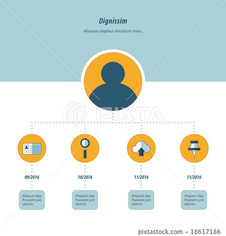 Design Timeline Infographic blue and yellow Design Timeline Infographic blue and yellow 18617186