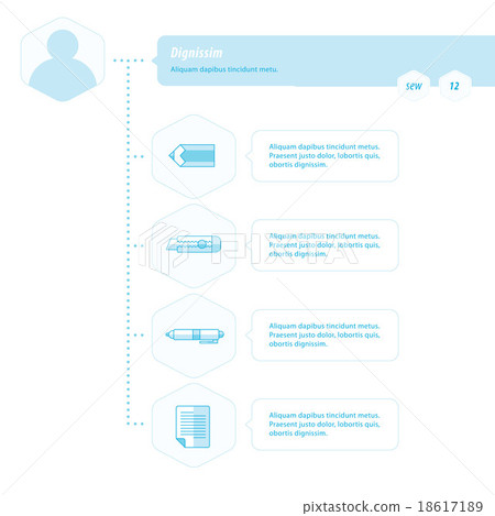 Timeline Infographic template design blue color Timeline Infographic template design blue color 18617189