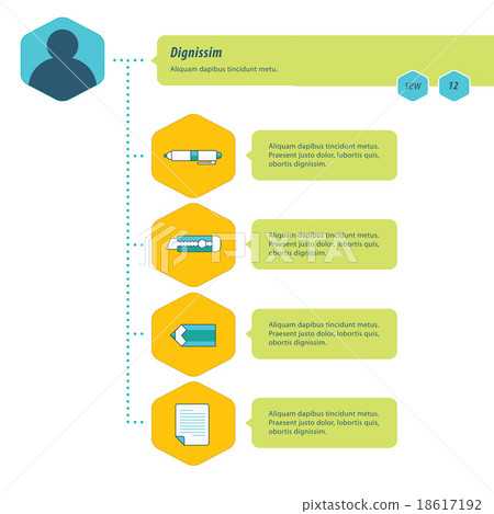 Timeline template blue, green and yellow Timeline template blue, green and yellow 18617192