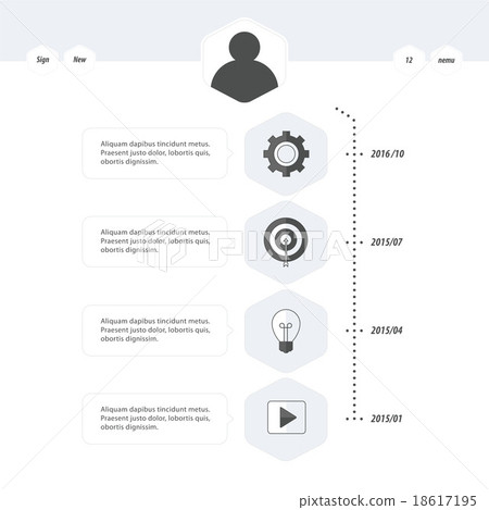 Timeline template black and white style Timeline template black and white style 18617195