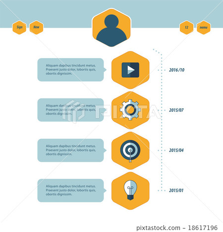 Timeline template blue and yellow style Timeline template blue and yellow style 18617196