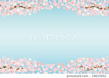 Background material (light blue) - branch cherry tree 18620042