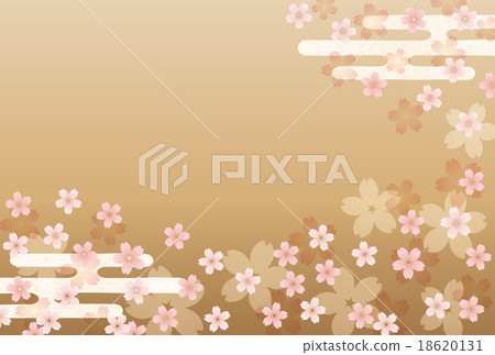 Background material (gold) - cherry blossoms, azuma 18620131