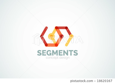 Vector outline minimal abstract geometric logo Vector outline minimal abstract geometric logo 18620167